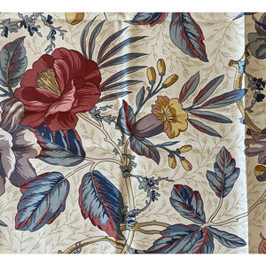 2 L'Arbre Indienne Schumacher Fabric Sample Floral 26"x26" Cotton Blue Colorway